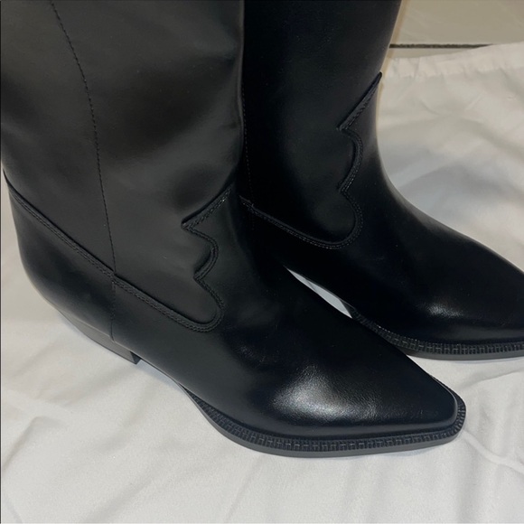 Zara Black Knee-High Boots - Picture 5 of 6